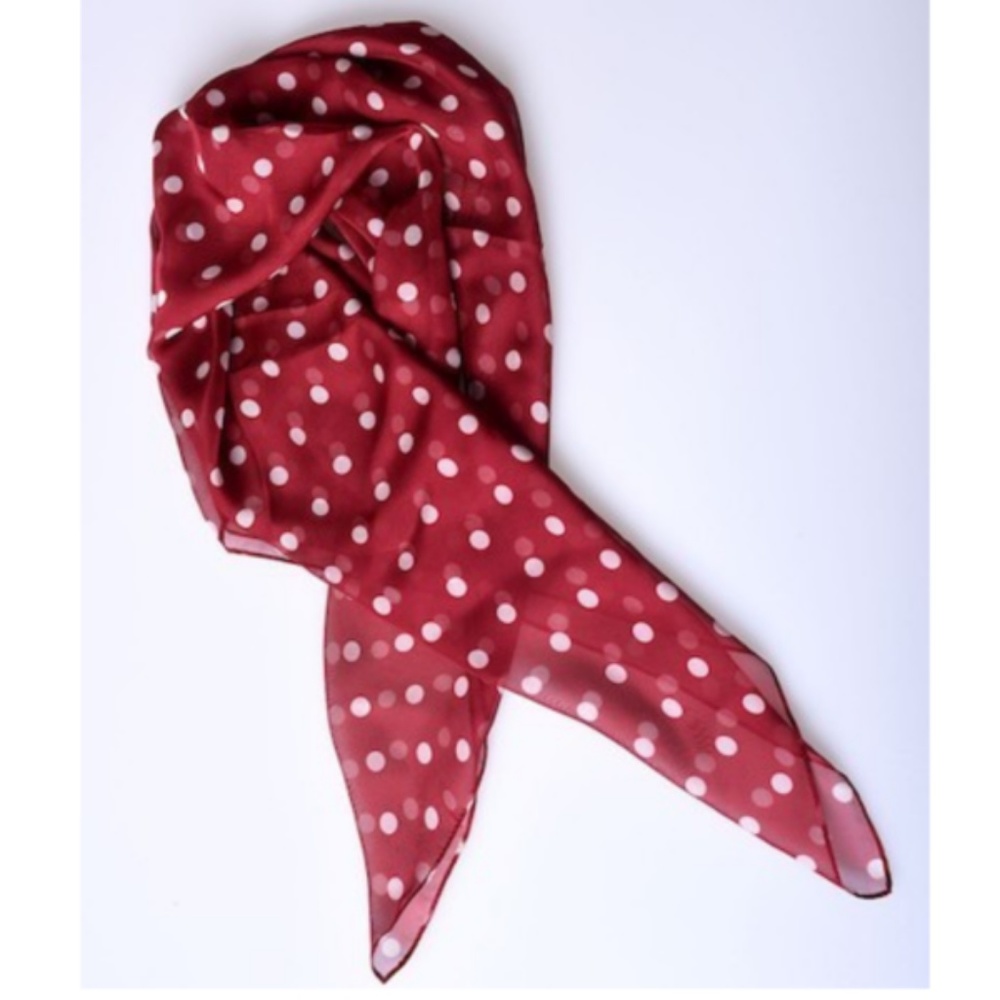 NWT Unique Vintage Polka Dot Head Scarf - Picture 2 of 2